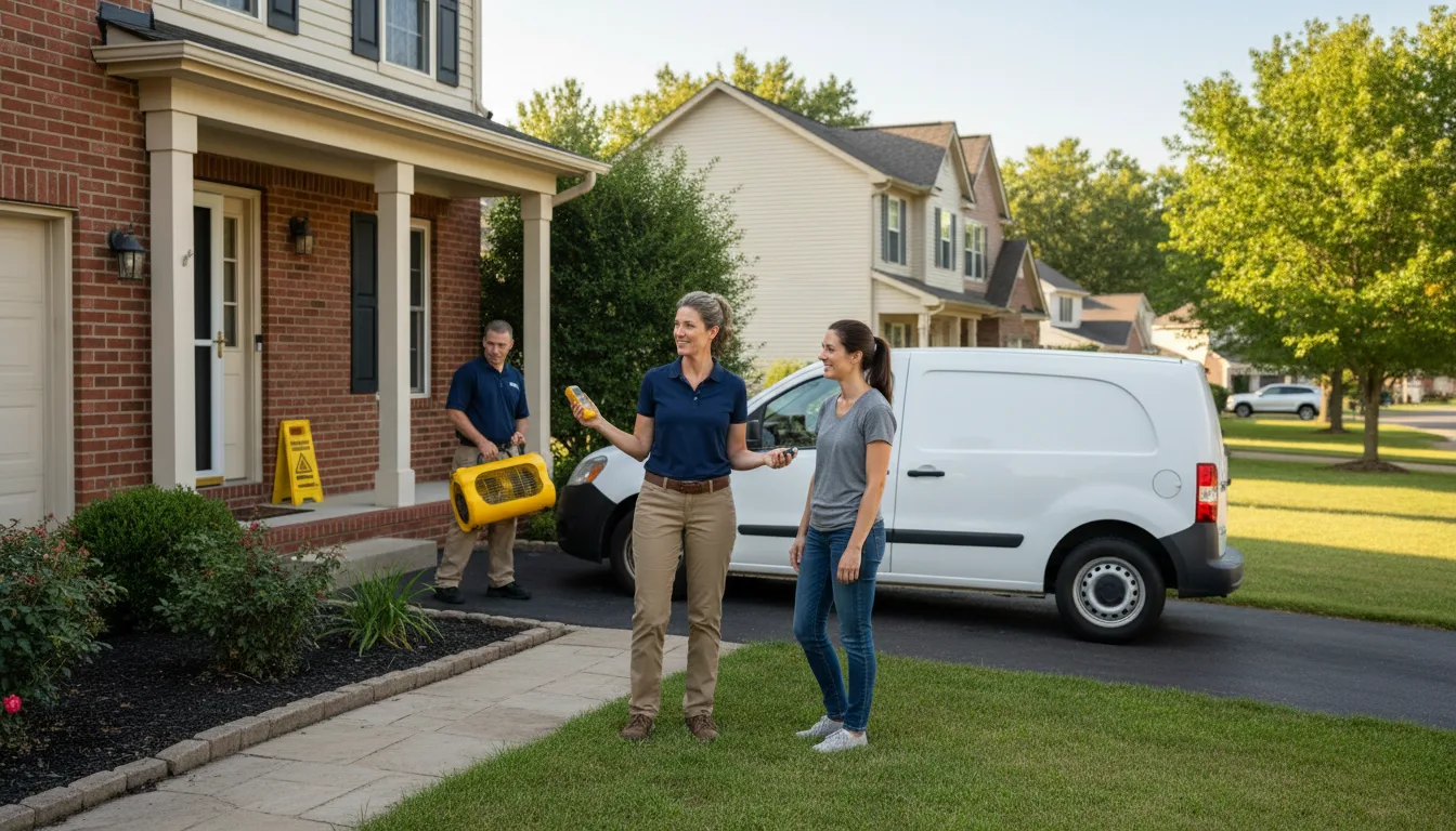 Residential water damage restoration in Shelbyville, IL